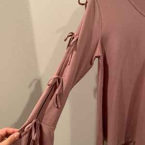 pink bow long sleeve